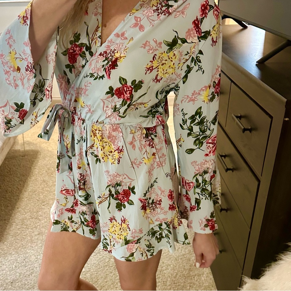 Floral Wrap Romper